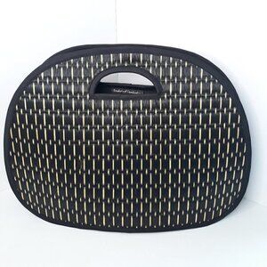 Baskets of Cambodia New Traveler Black Burlywood Woven Purse Boho Packable